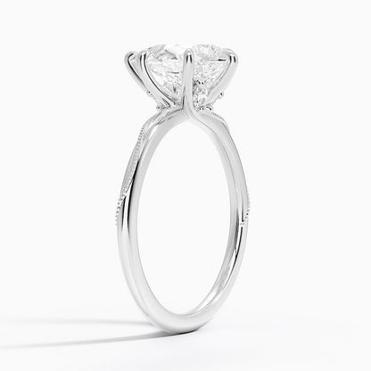 Solitaire 2 CT Pear Cut Lab Grown Diamond Engagement Ring - view 3