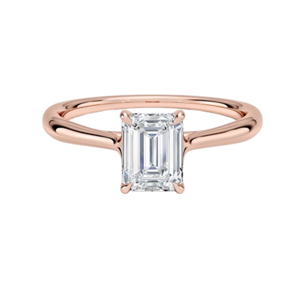 1 CT Emerald Cut Lab Grown Diamond Engagement Ring - view 1
