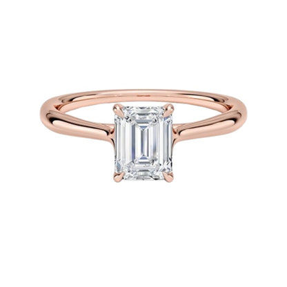 1 CT Emerald Cut Lab Grown Diamond Engagement Ring - view 1