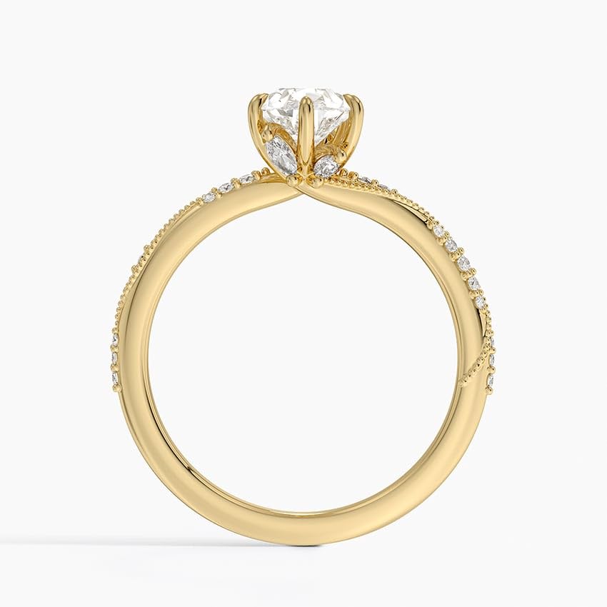 Solitaire 1 CT Pear Cut Lab Grown Diamond Engagement Ring - view 5