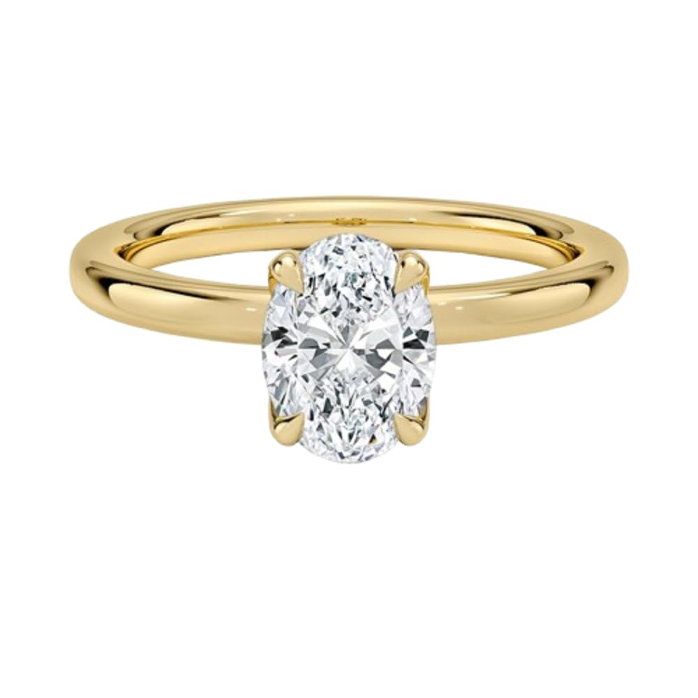 Solitaire 1 CT Oval Cut Lab Grown Diamond Ring - view 1