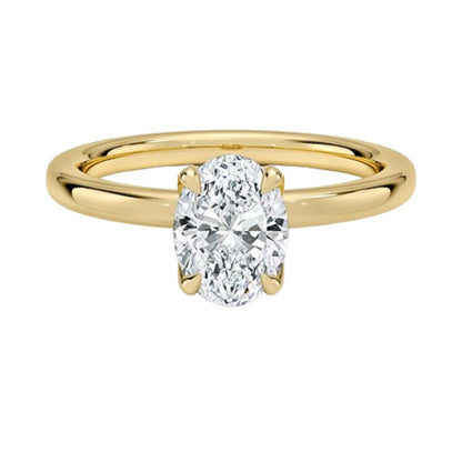 Solitaire 1 CT Oval Cut Lab Grown Diamond Ring - view 1