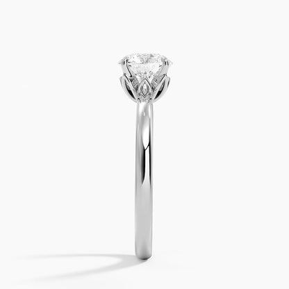 1 CT Round Cut Lab Grown Diamond Engagement Ring - view 5