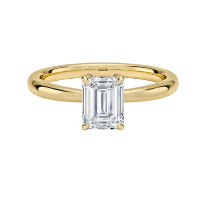 1 CT Emerald Cut Lab Grown Diamond Engagement Ring - view 6