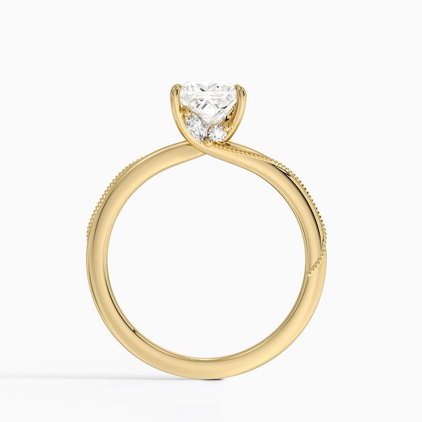 1 CT Princess Cut Lab Grown Diamond Engagement Ring - view 7