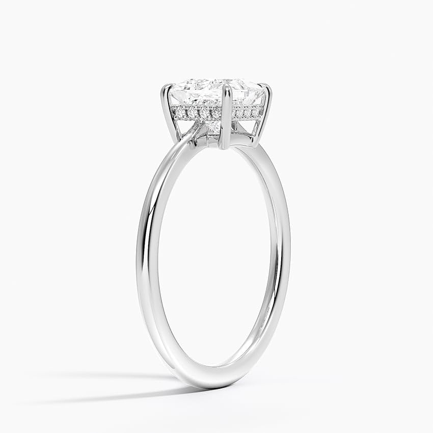 Solitaire 1 CT Princess Cut Lab Grown Diamond Engagement Ring - view 2
