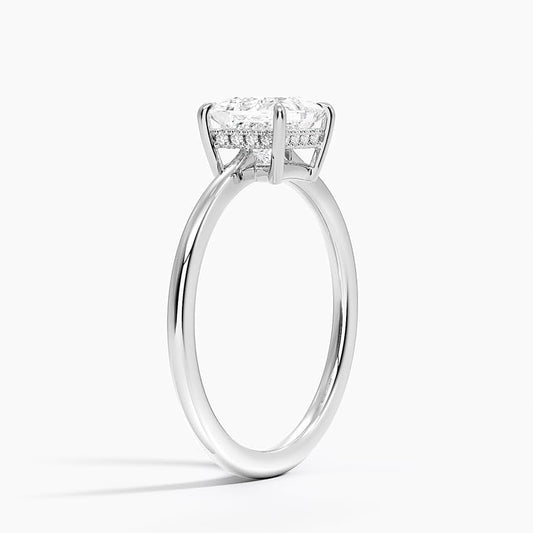 Solitaire 1 CT Princess Cut Lab Grown Diamond Engagement Ring - view 2