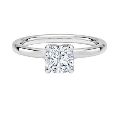 Solitaire 1 CT Cushion Cut Lab Grown Diamond Ring - view 1