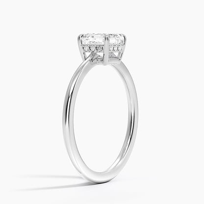 Solitaire 1 CT Asscher Cut Lab Grown Diamond Engagement Ring - view 2