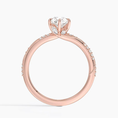 Solitaire 1 CT Pear Cut Lab Grown Diamond Engagement Ring - view 2