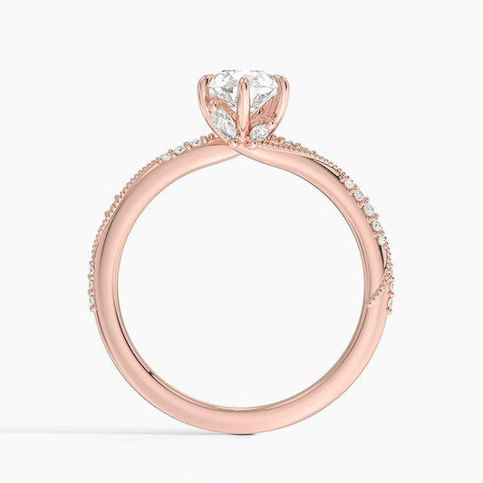 Solitaire 1 CT Pear Cut Lab Grown Diamond Engagement Ring - view 2