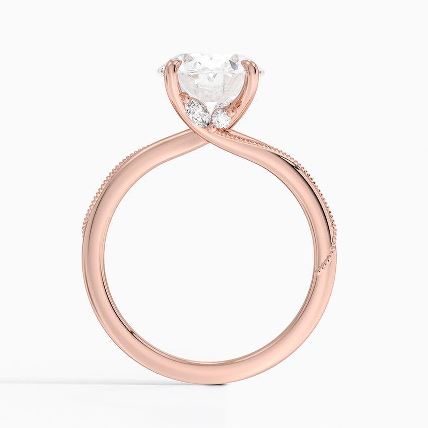Solitaire 3 CT Oval Cut Lab Grown Diamond Engagement Ring - view 4