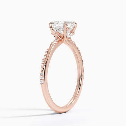 1 CT Asscher Cut Lab Grown Diamond Engagement Ring - view 7