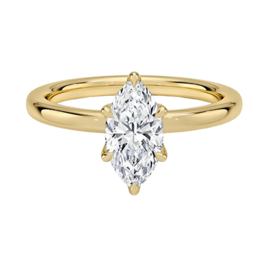 Solitaire 1 CT Marquise Cut Lab Grown Diamond Ring - view 1