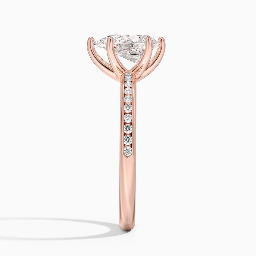 Solitaire 1 CT Pear Cut Lab Grown Diamond Ring - view 5