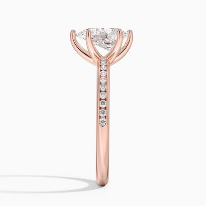 Solitaire 1 CT Pear Cut Lab Grown Diamond Ring - view 5