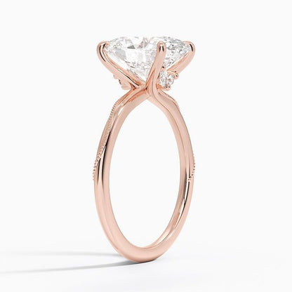 Solitaire 3 CT Oval Cut Lab Grown Diamond Engagement Ring - view 5