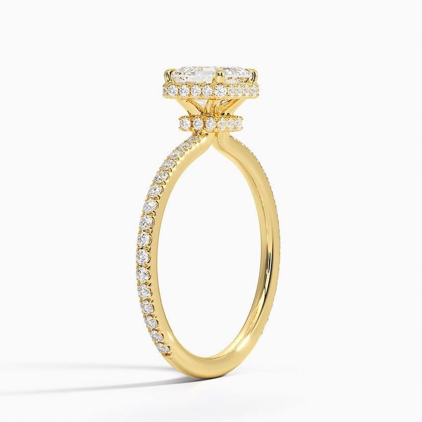 Hidden Halo 1 CT Asscher Cut Lab Grown Diamond Ring - view 7