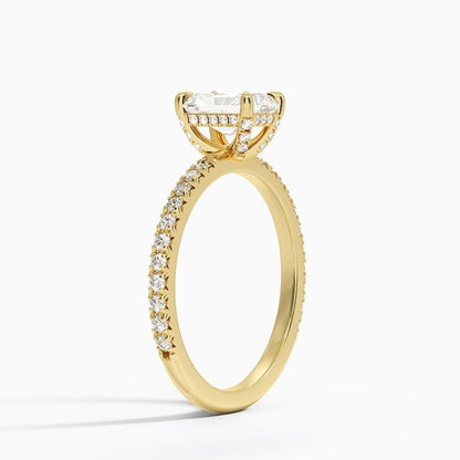 Hidden Halo 1 CT Radiant Cut Lab Grown Diamond Engagement Ring - view 5