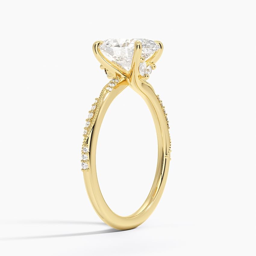 Solitaire 2 CT Oval Cut Lab Grown Diamond Engagement Ring - view 5