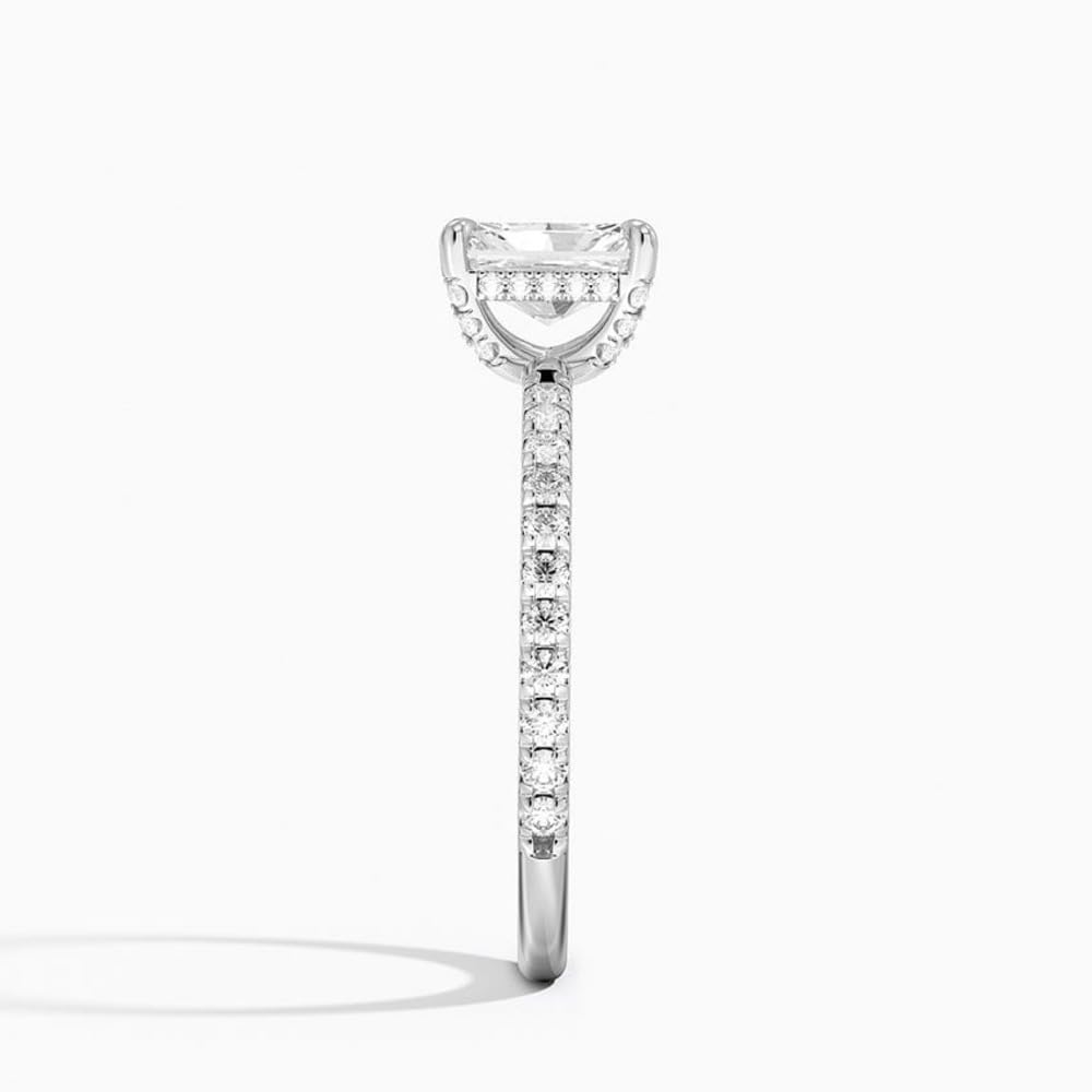 Hidden Halo 1 CT Radiant Cut Lab Grown Diamond Engagement Ring - view 3