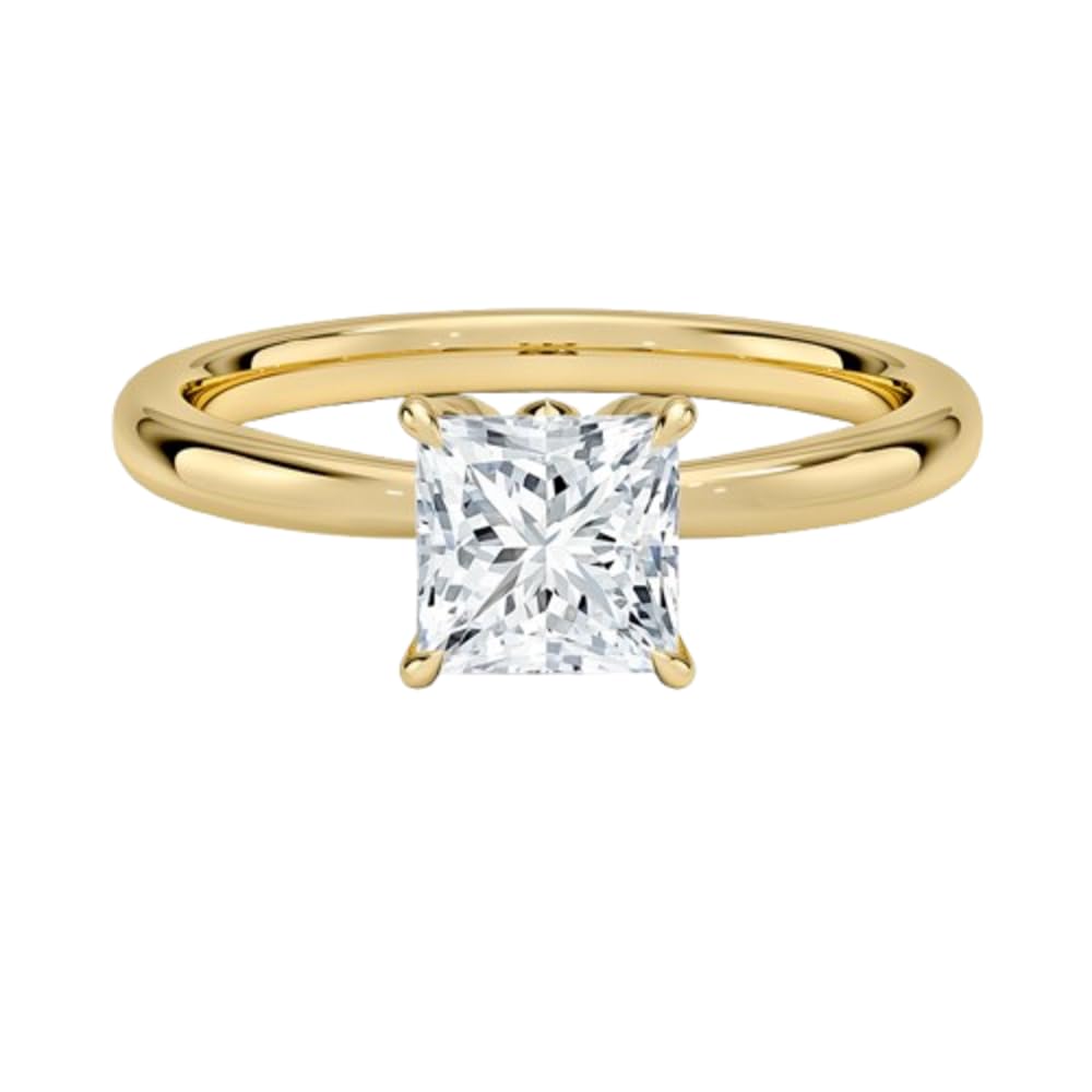 1 CT Princess Cut Lab Grown Diamond Engagement Ring - view 6