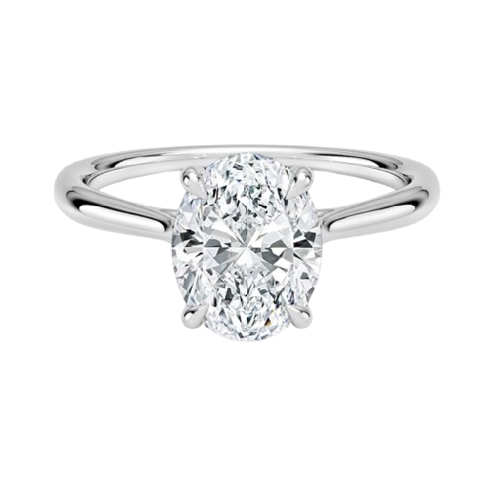 Solitaire 2 CT Oval Cut Lab Grown Diamond Ring - view 4
