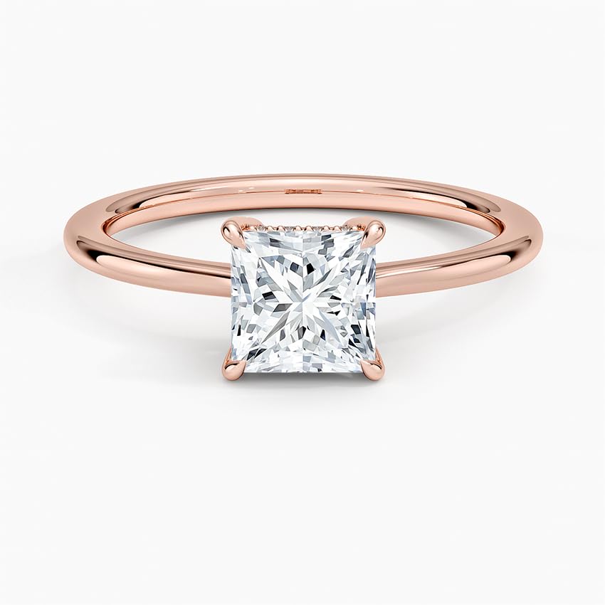 Solitaire 1 CT Princess Cut Lab Grown Diamond Engagement Ring - view 4