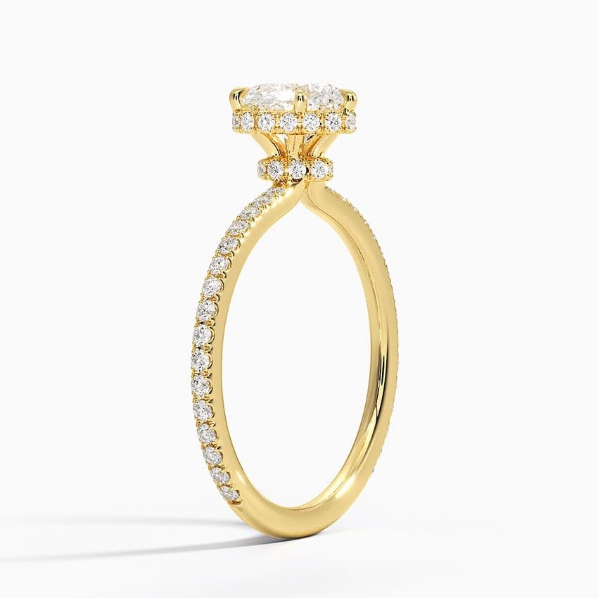 Hidden Halo 1 CT Heart Cut Lab Grown Diamond Ring - view 5