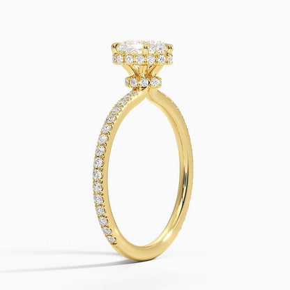 Hidden Halo 1 CT Heart Cut Lab Grown Diamond Ring - view 5