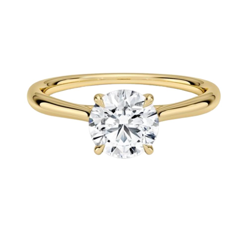 1 CT Round Cut Lab Grown Diamond Engagement Ring - view 6