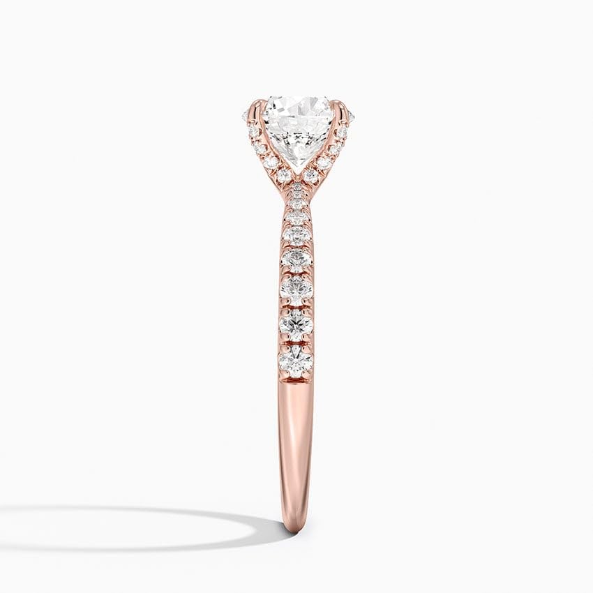 Pave Accents 1 CT Round Cut Lab Grown Diamond Ring - view 7