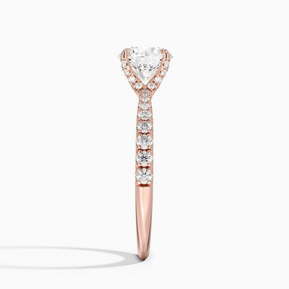 Pave Accents 1 CT Round Cut Lab Grown Diamond Ring - view 7