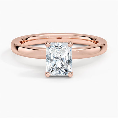 Hidden Halo 1 CT Radiant Cut Lab Grown Diamond Engagement Ring - view 4