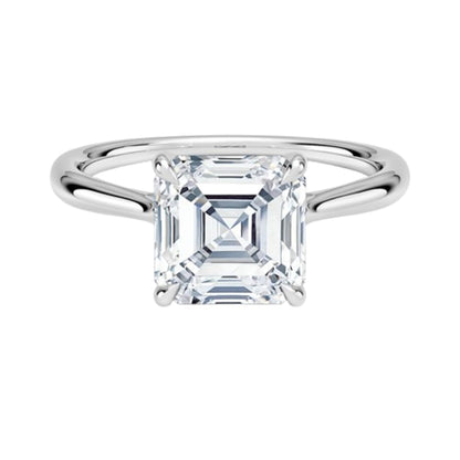 2 CT Asscher Cut Lab Grown Diamond Engagement Ring - view 1
