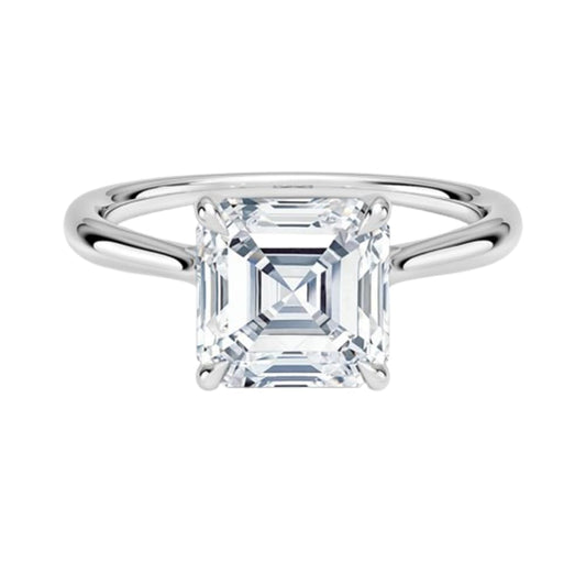 2 CT Asscher Cut Lab Grown Diamond Engagement Ring - view 1