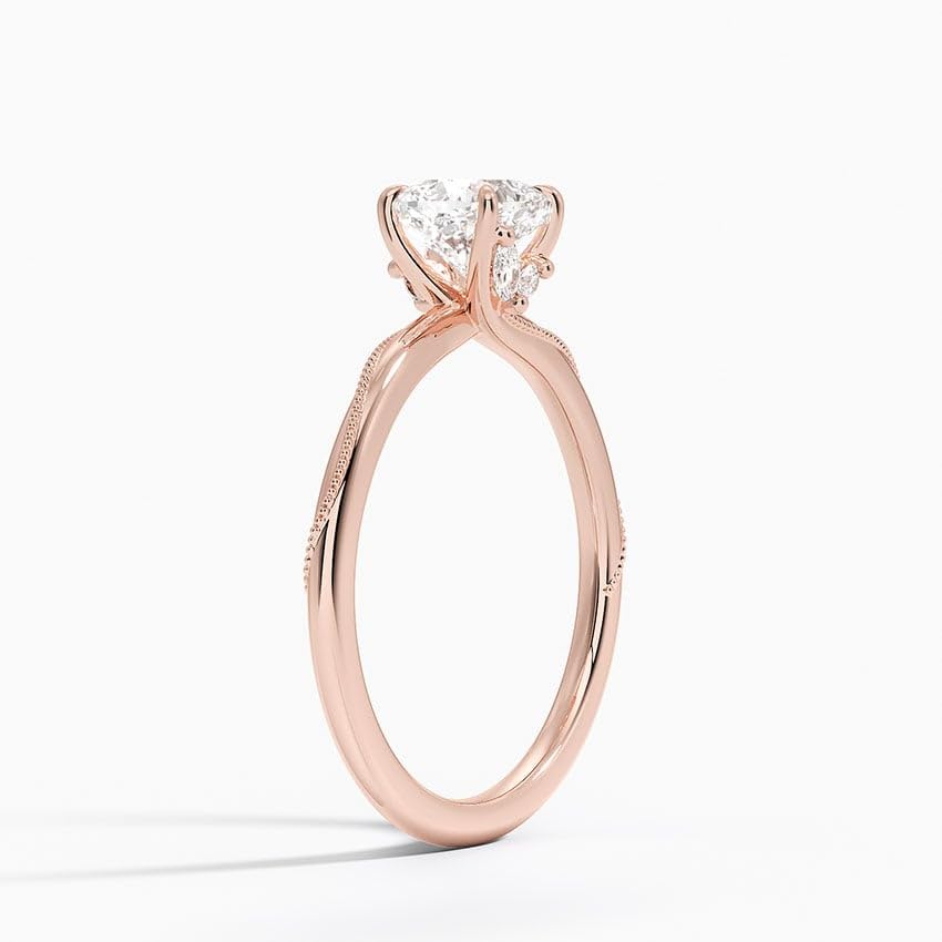 Solitaire 1 CT Cushion Cut Lab Grown Diamond Engagement Ring - view 5