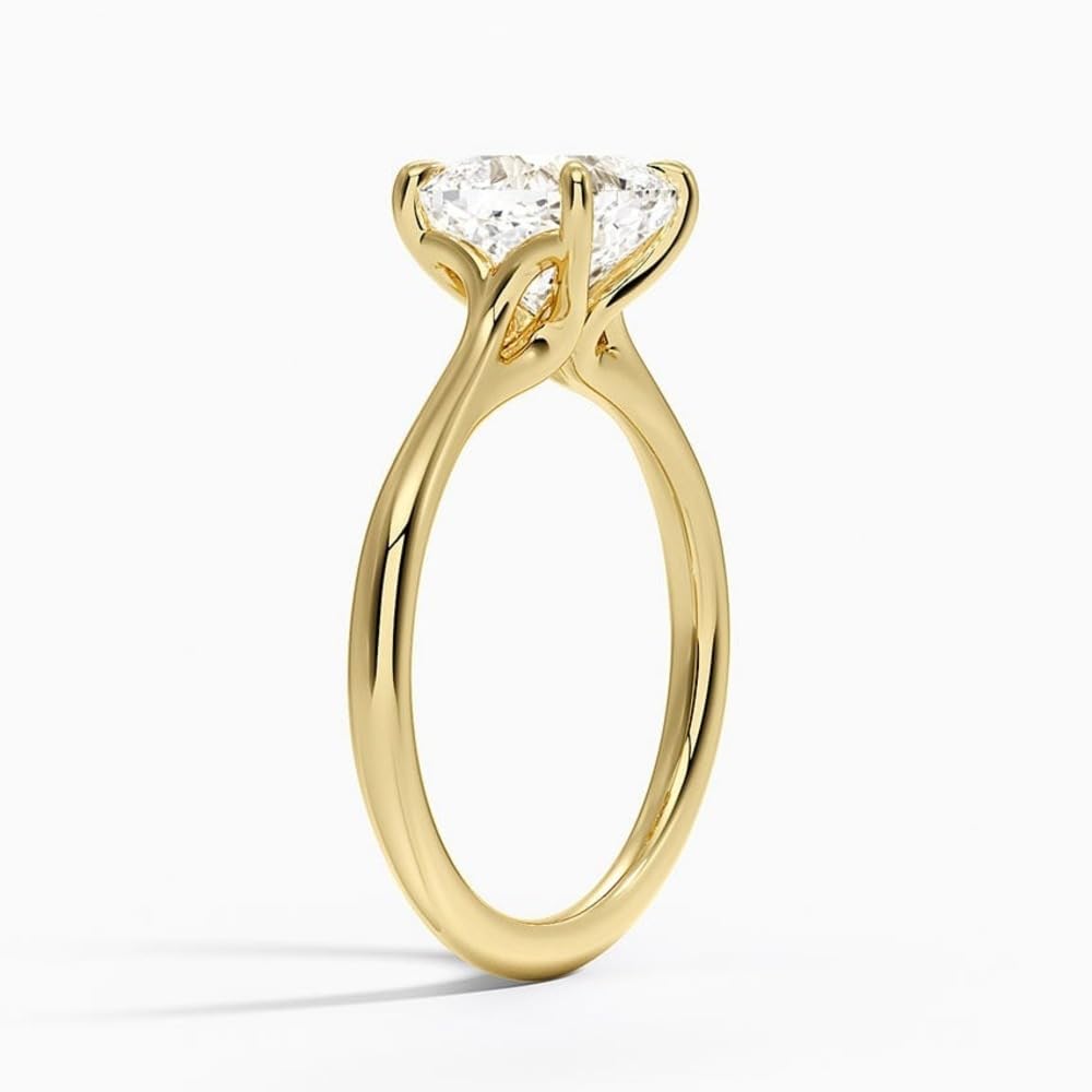 Solitaire 2 CT Cushion Cut Lab Grown Diamond Ring - view 5