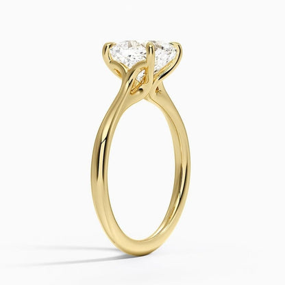 Solitaire 2 CT Cushion Cut Lab Grown Diamond Ring - view 5