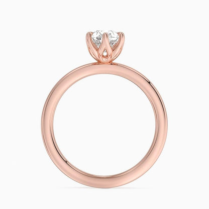Solitaire 1 CT Pear Cut Lab Grown Diamond Ring - view 5