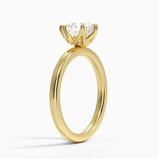Solitaire 1 CT Pear Cut Lab Grown Diamond Ring - view 2