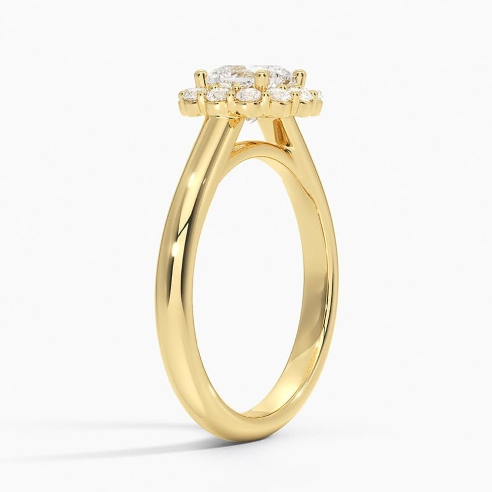 1 CT Cushion Cut Lab Grown Diamond Engagement Ring - view 3