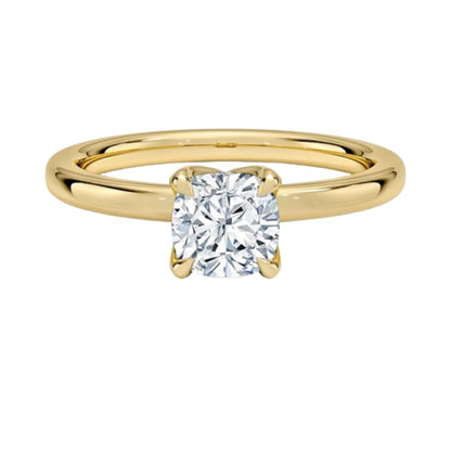 Solitaire 1 CT Cushion Cut Lab Grown Diamond Ring - view 4