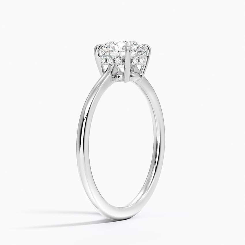 Solitaire 1 CT Round Cut Lab Grown Diamond Engagement Ring - view 2