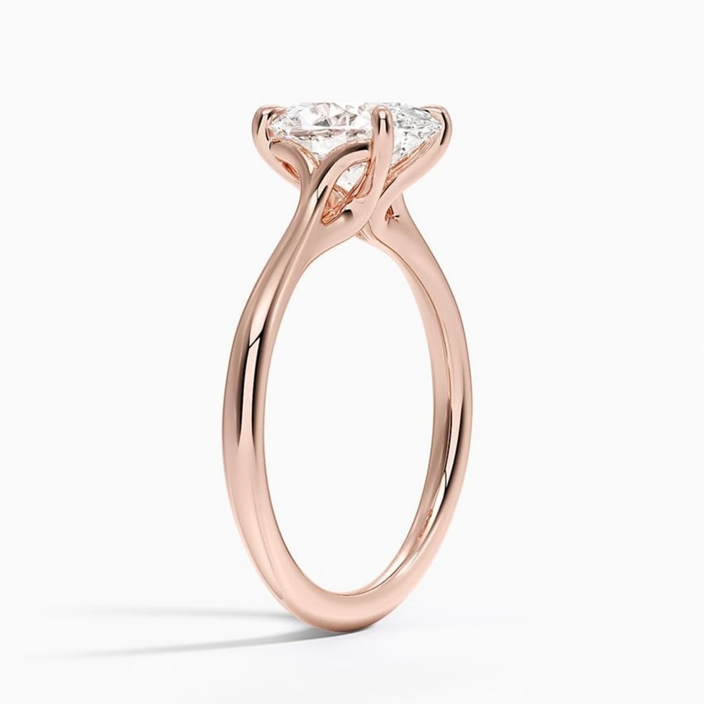 Solitaire 2 CT Oval Cut Lab Grown Diamond Ring - view 2