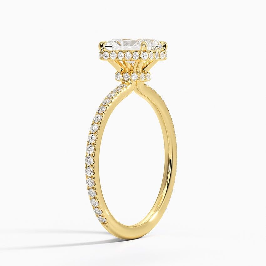 Hidden Halo 1 CT Radiant Cut Lab Grown Diamond Ring - view 5