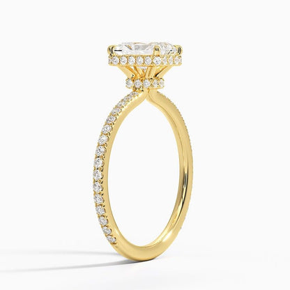 Hidden Halo 1 CT Radiant Cut Lab Grown Diamond Ring - view 5