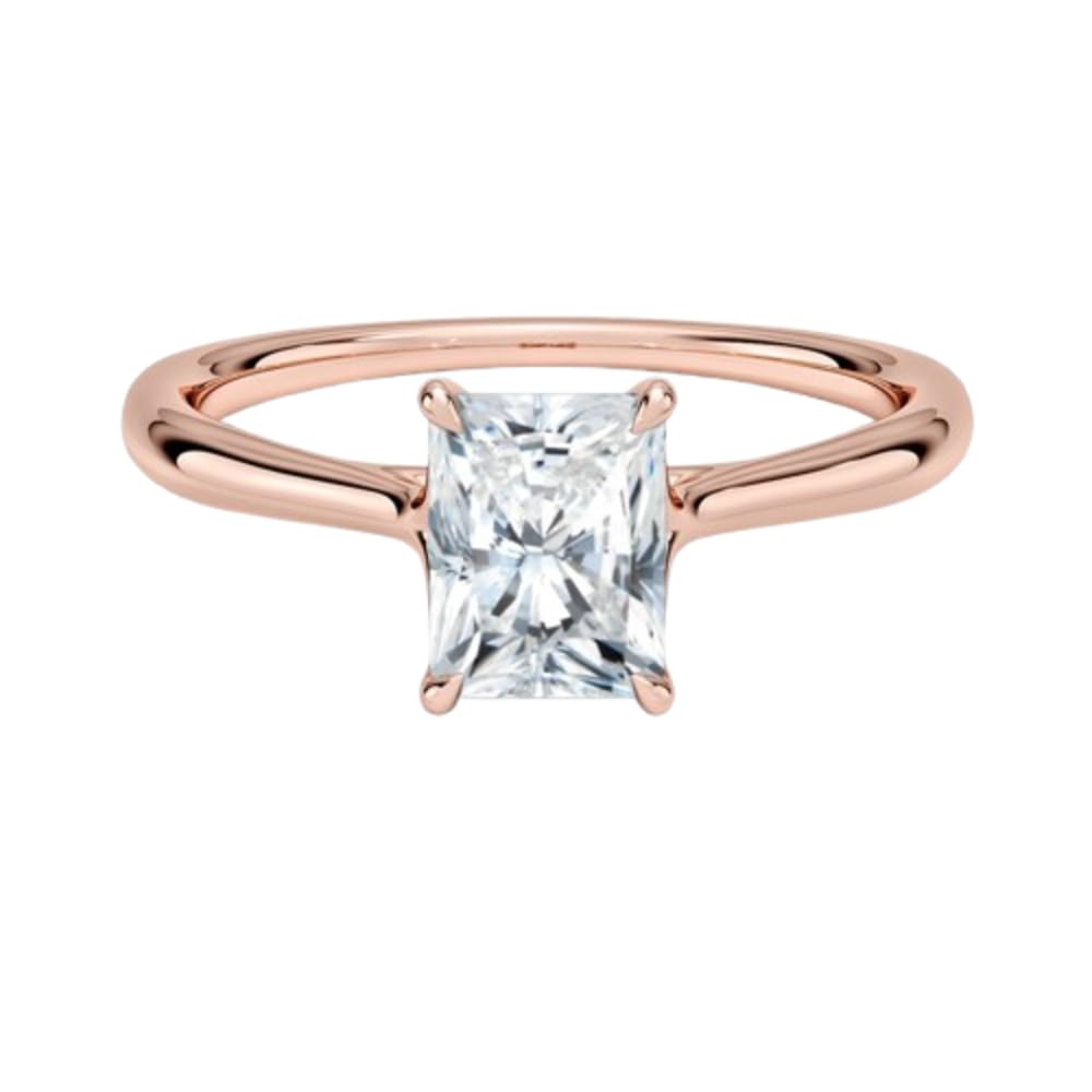 Solitaire 1 CT Radiant Cut Lab Grown Diamond Ring - view 6