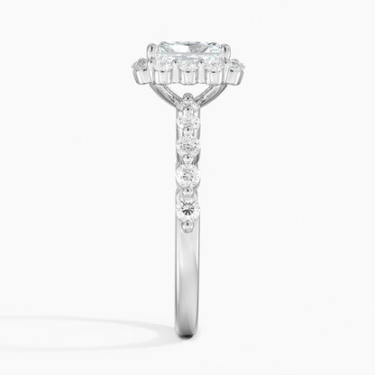 Halo 1 CT Radiant Cut Lab Grown Diamond Engagement Ring - view 7