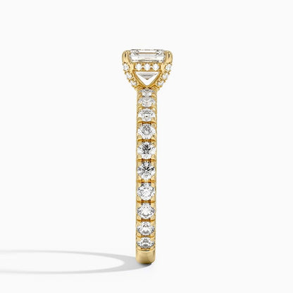 Solitaire 1 CT Asscher Cut Lab Grown Diamond Engagement Ring - view 3